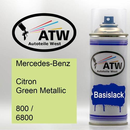 Mercedes-Benz, Citron Green Metallic, 800 / 6800: 400ml Sprühdose, von ATW Autoteile West.